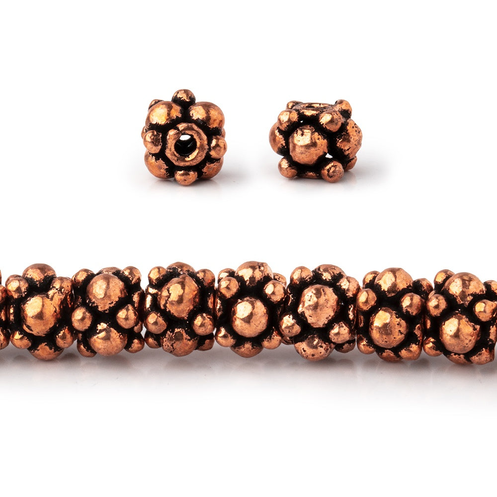 6x5mm Antiqued Copper Spacer Beads 8 inch 40 pieces (ONLINE ORDER ONLY)