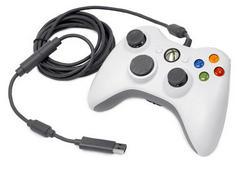 White Xbox 360 Wired Controller - Xbox 360 (ONLINE ORDER ONLY)