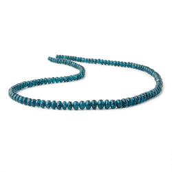 4-6mm Neon Blue Apatite Plain Rondelle Beads 17 inch 130 pieces (ONLINE ORDER ONLY)