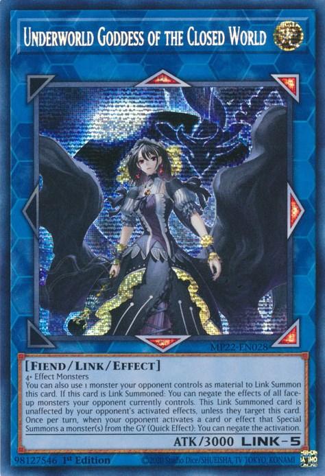 Underworld Goddess of the Closed World [MP22-EN028] Prismatic Secret Rare (ONLINE ORDER ONLY)