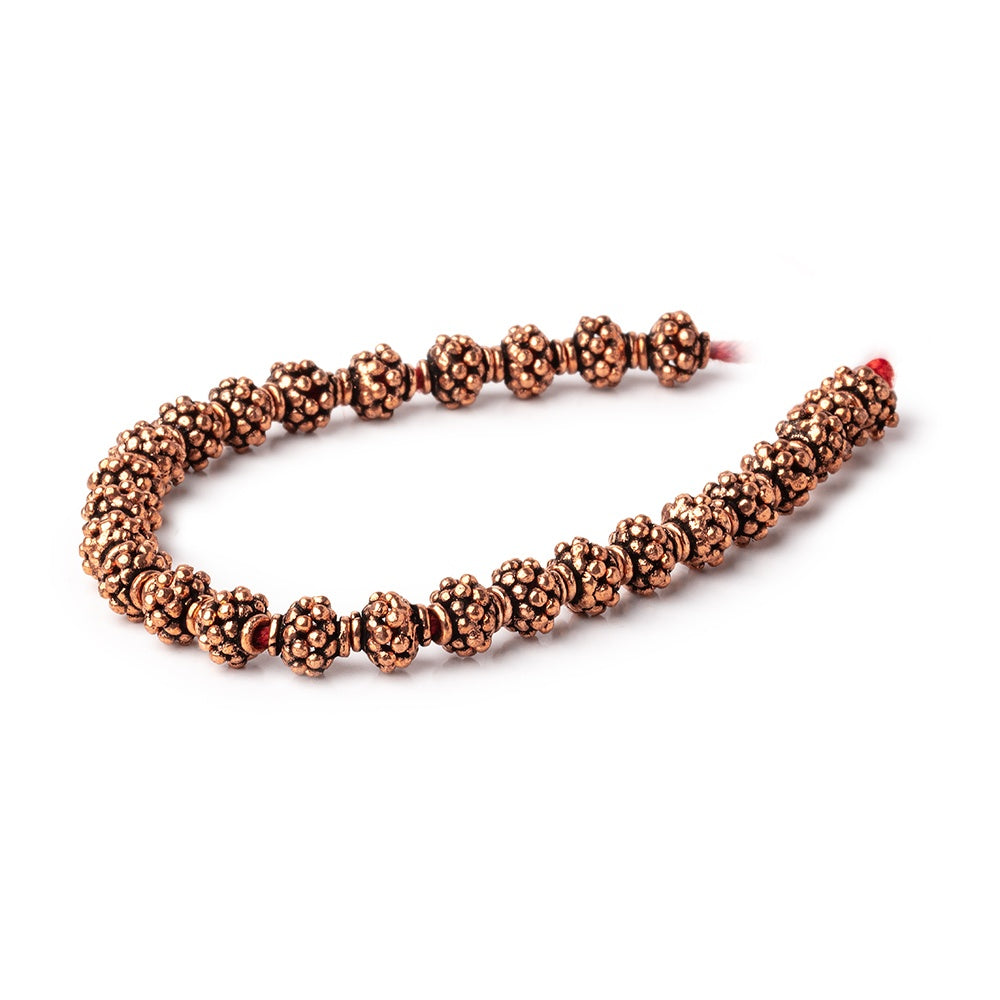 7x4mm Antiqued Copper Bead Caps 8 inch 56 pieces (ONLINE ORDER ONLY)