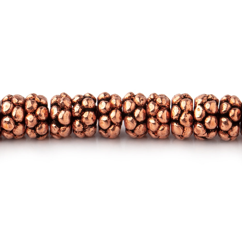 5.5x3mm Antiqued Copper Double Daisy Spacer 8 inch 74 Beads (ONLINE ORDER ONLY)