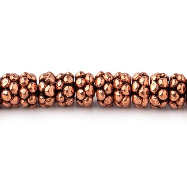 5.5x3mm Antiqued Copper Double Daisy Spacer 8 inch 74 Beads (ONLINE ORDER ONLY)