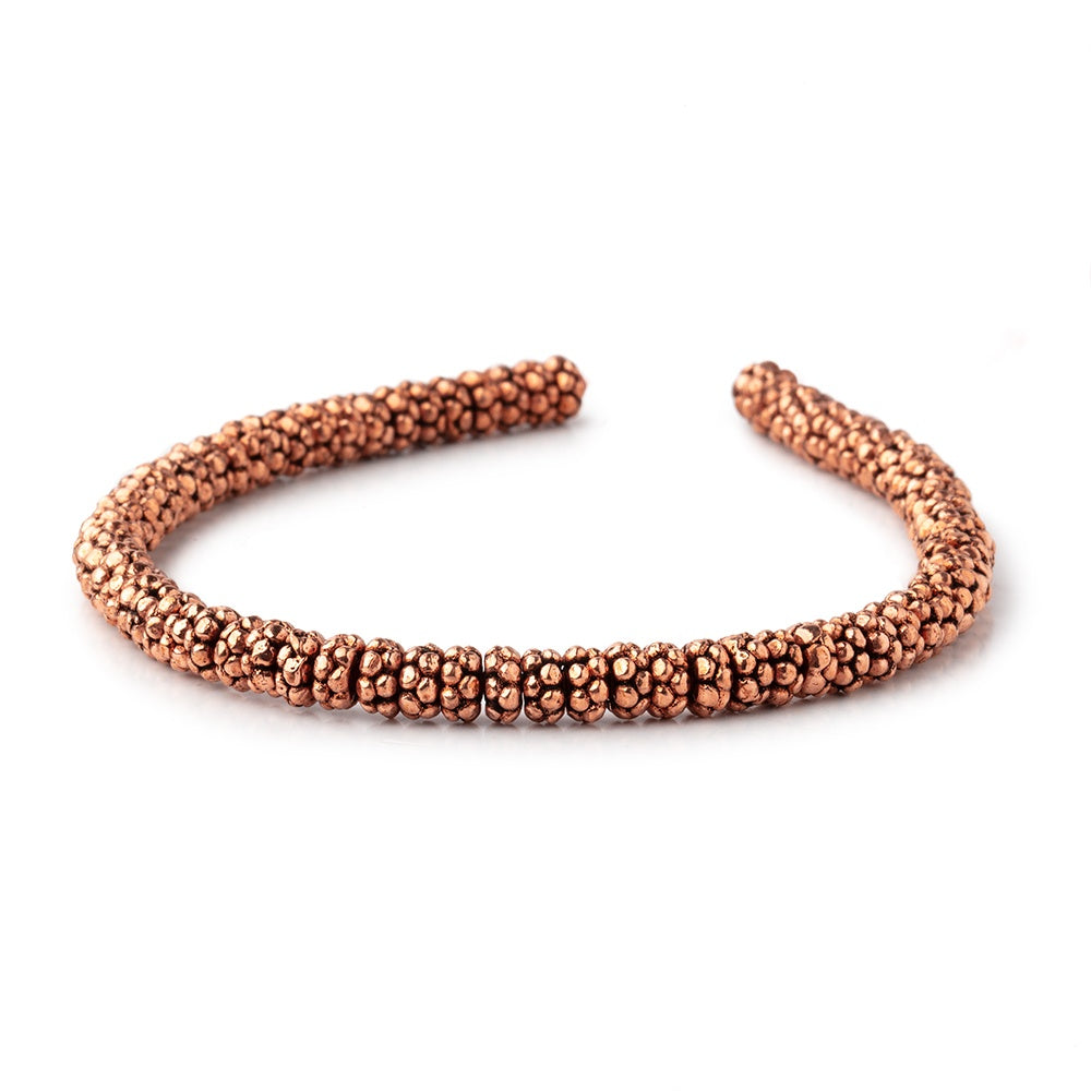 5.5x3mm Antiqued Copper Double Daisy Spacer 8 inch 74 Beads (ONLINE ORDER ONLY)