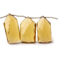 16x10-23x14mm Whiskey Quartz Top Drilled Shield 10 inch 18 Beads (ONLINE ORDER ONLY)