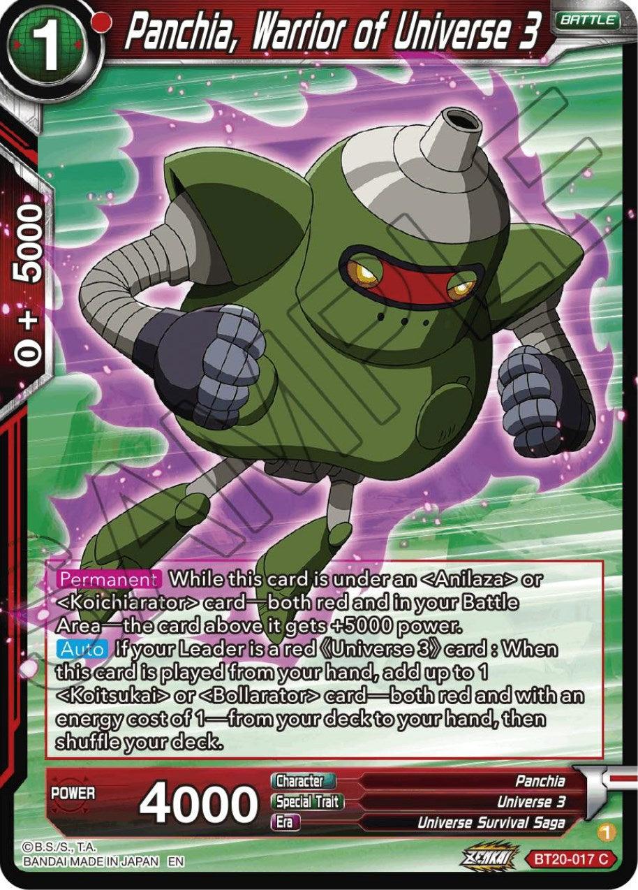 Panchia, Warrior of Universe 3 (BT20-017) [Power Absorbed] (ONLINE ORDER ONLY)