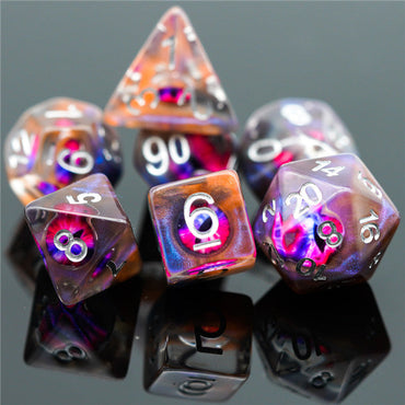 Demon Eye Dragon Eye Dice 7-Dice Set Resin Dungeons and Dragons Dice (Online Only)