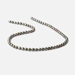 6x5mm Mushroom Green Oval Freshwater Pearl Beads 15.5 inch 62 pieces (ONLINE ORDER ONLY)