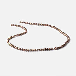 4x3mm Bronze Off Round Freshwater Pearl Beads 15 inch 110 pieces (ONLINE ORDER ONLY)