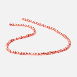 4x3mm Coral Straight Drilled Oval Freshwater Pearl Beads 15 inch 99 pieces (ONLINE ORDER ONLY)