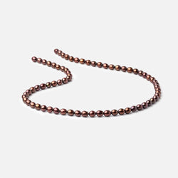 6x4mm Chocolate Straight Drilled Oval Freshwater Pearl 15 inch 66 pieces (ONLINE ORDER ONLY)