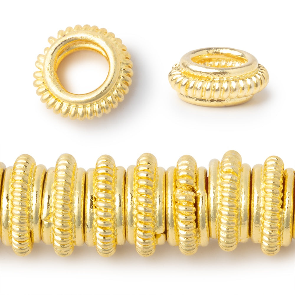 10mm Pinwheel Spacer with 4mm Large Hole 8 inch 43 Beads (ONLINE ORDER ONLY)