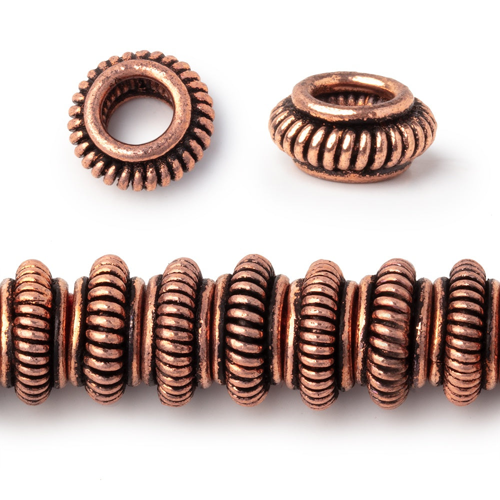 10mm Pinwheel Spacer with 4mm Large Hole 8 inch 43 Beads (ONLINE ORDER ONLY)