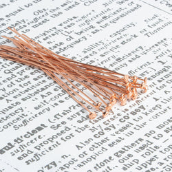 2" length Copper Headpin with flat circular head, 24 Gauge 20 pcs per bag (ONLINE ORDER ONLY)