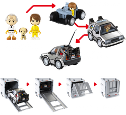 Q VILLAGE Back to the Future Time Machine Part 1 Deluxe Set