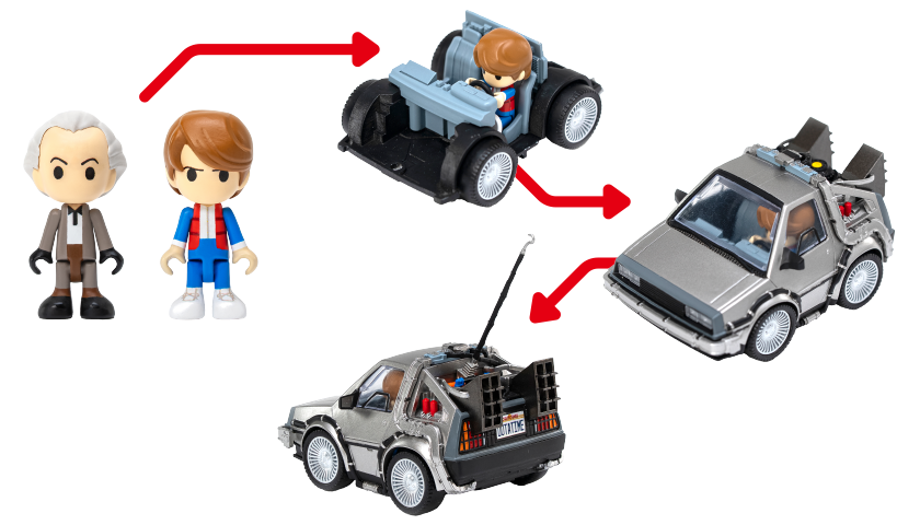 Q VILLAGE Back to the Future Time Machine Part 1 (ONLINE ORDER ONLY)