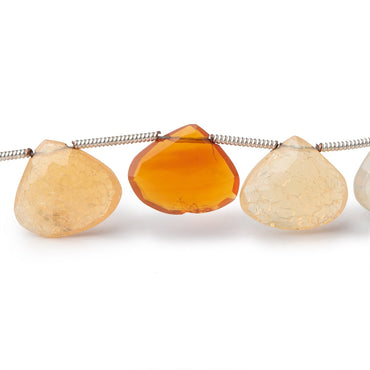 10-13mm Fire Opal Faceted Heart Beads 8 inch 12 pieces (ONLINE ORDER ONLY)