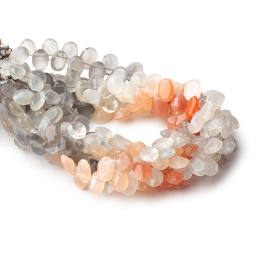 8x6mm MultiColor Moonstone Pavilion Faceted Oval Beads 8 inch 50 pieces (ONLINE ORDER ONLY)