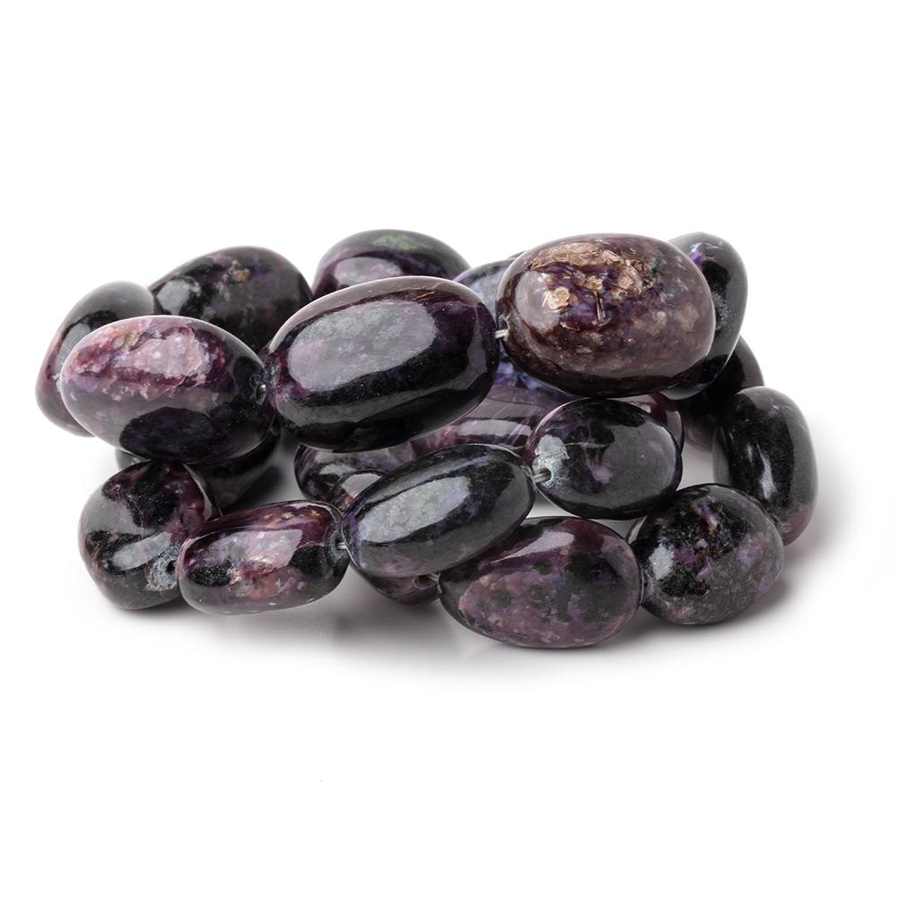 16.5x11.5-22x15mm Charoite Plain Nugget Beads 17.5 inch 23 pieces (ONLINE ORDER ONLY)