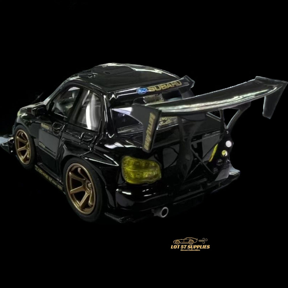 YM model X Q CAR Subaru Impreza WRX STI Voltex Black Gold Resin 1:64 (ONLINE ORDER ONLY)