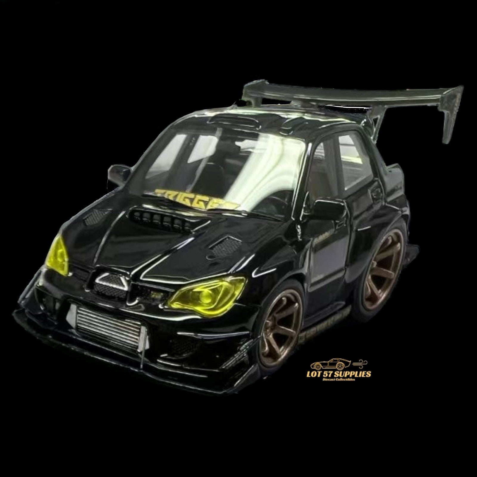 YM model X Q CAR Subaru Impreza WRX STI Voltex Black Gold Resin 1:64 (ONLINE ORDER ONLY)
