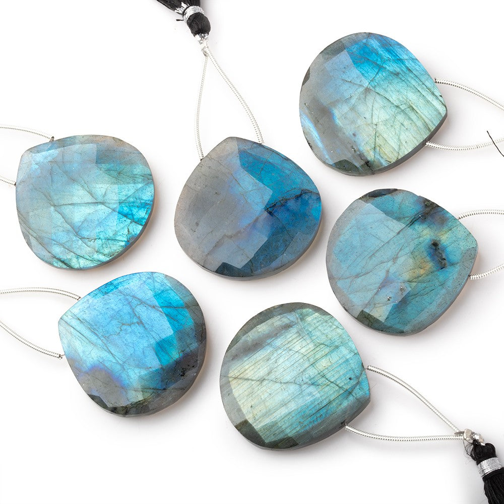 35mm Labradorite Faceted Heart Focal 1 Bead (ONLINE ORDER ONLY)