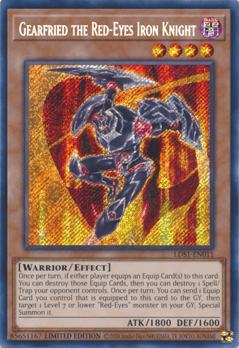 Gearfried the Red-Eyes Iron Knight [LDS1-EN011] Secret Rare (ONLINE ORDER ONLY)