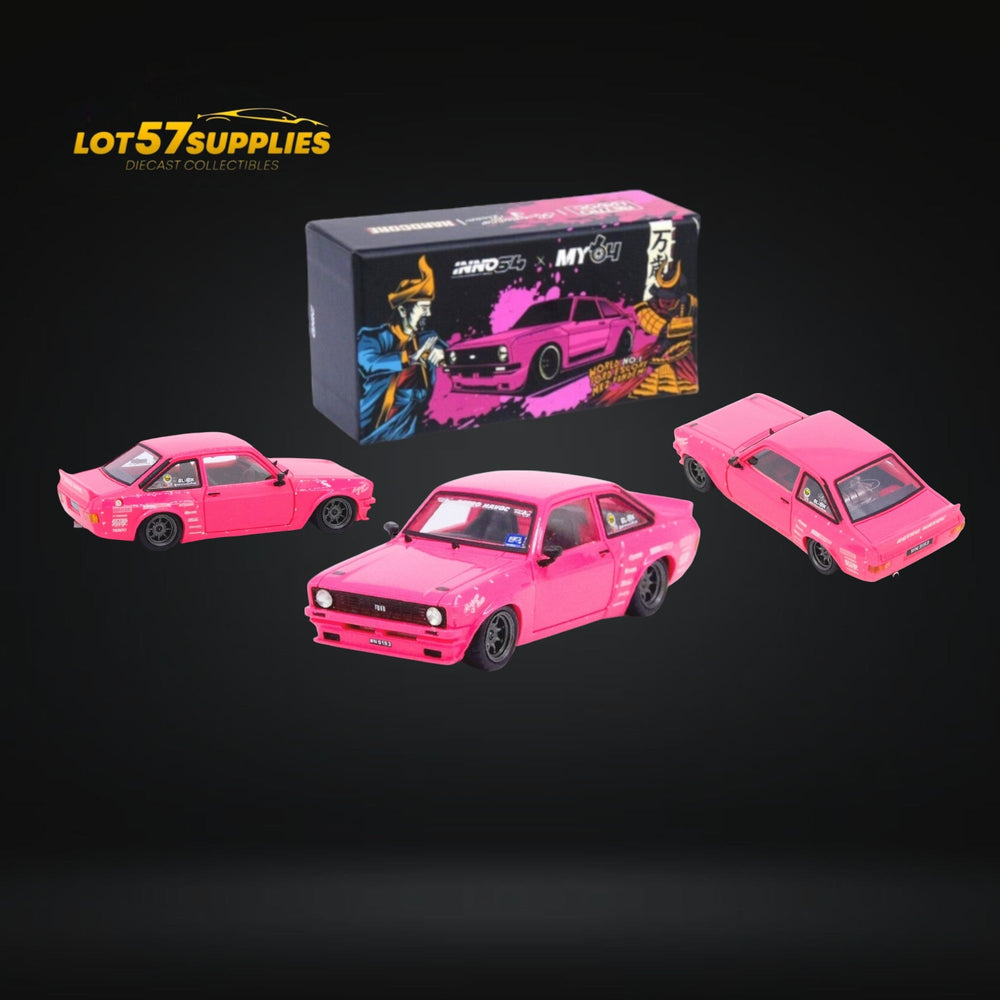 Inno64 Ford Escort MK2 Pandem "Emotion" Retro Havoc Pink 1:64 IN64R-MK2P-ERH (ONLINE ORDER ONLY)