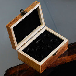 Flower Glass DND Dice Red Limited Edition in Wood Box (Online Only)
