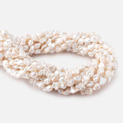 7-8mm Off White Straight Drilled Keshi Freshwater Pearls 16 inch 48 pieces (ONLINE ORDER ONLY)