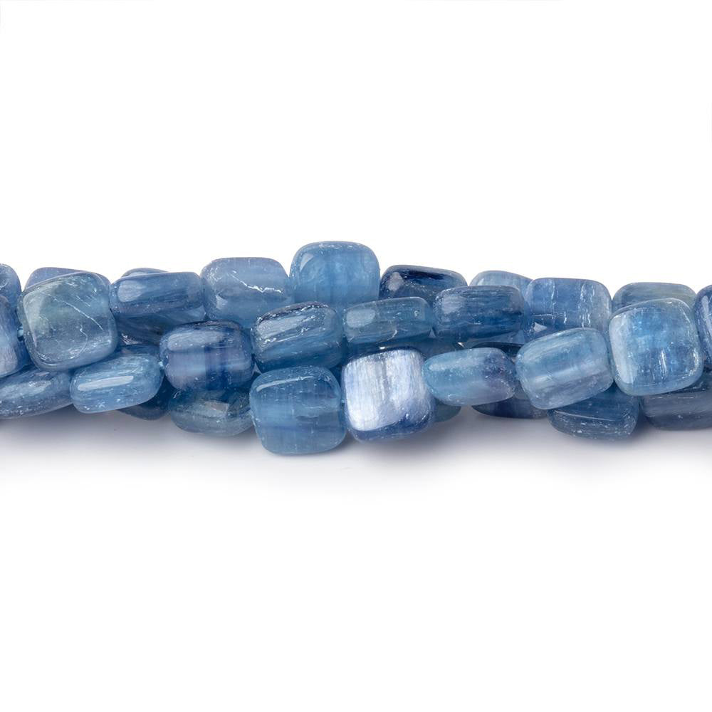 6mm Ceylon Blue Kyanite Plain Pillow Beads 16 inch 67 pieces (ONLINE ORDER ONLY)