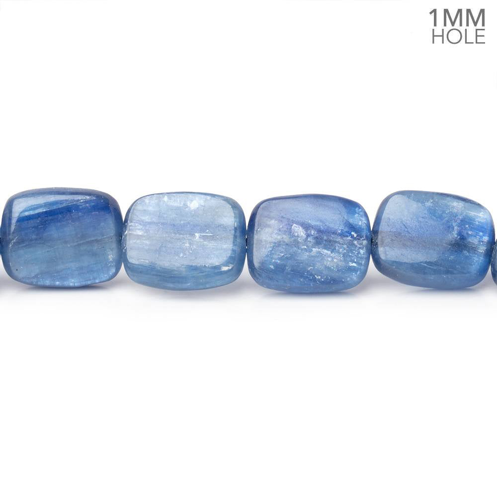 11x9mm Ceylon Blue Kyanite Plain Rectangles 16 inch 37 Beads 1mm Hole (ONLINE ORDER ONLY)