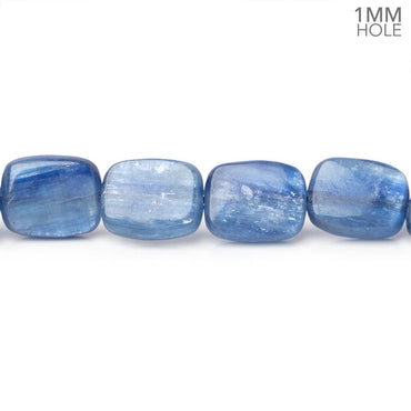 11x9mm Ceylon Blue Kyanite Plain Rectangles 16 inch 37 Beads 1mm Hole (ONLINE ORDER ONLY)