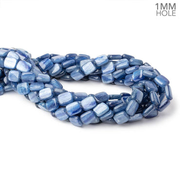 11x9mm Ceylon Blue Kyanite Plain Rectangles 16 inch 37 Beads 1mm Hole (ONLINE ORDER ONLY)