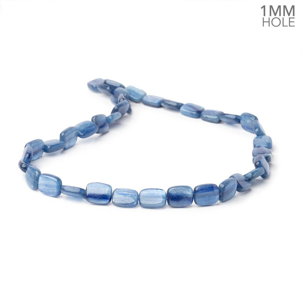 11x9mm Ceylon Blue Kyanite Plain Rectangles 16 inch 37 Beads 1mm Hole (ONLINE ORDER ONLY)
