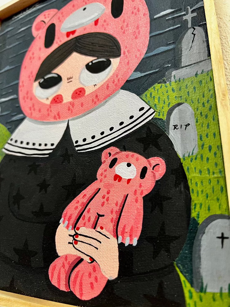 Burger Babie - Gloomy Bear Girl - Original Artwork -Gloomy Bear Exhibition (ONLINE ORDER ONLY)