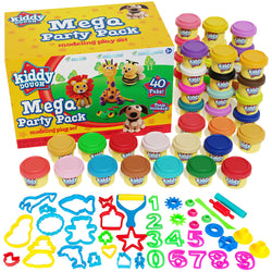 40 Pack Of Party Favors Play Dough + 40 Dough Tools - Bulk Party Pack (ONLINE ORDER ONLY)