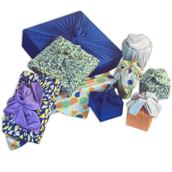 Assorted Set of 9 Reusable Cloth Furoshiki Gift Wrap | All Occasion Collection (ONLINE ORDER ONLY)
