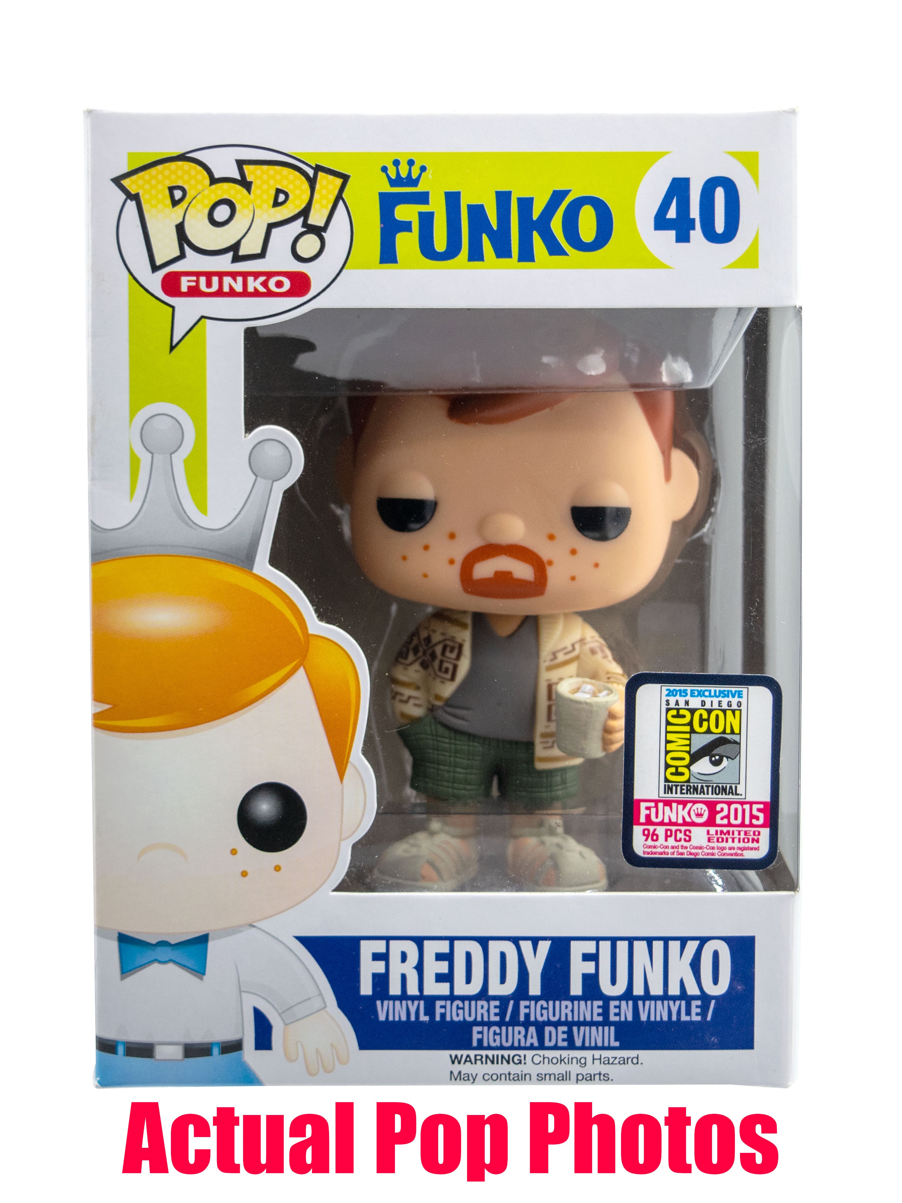 Freddy Funko (The Dude) 40 - 2015 SDCC Exclusive/96 Made [light damage] (Online Order Only)