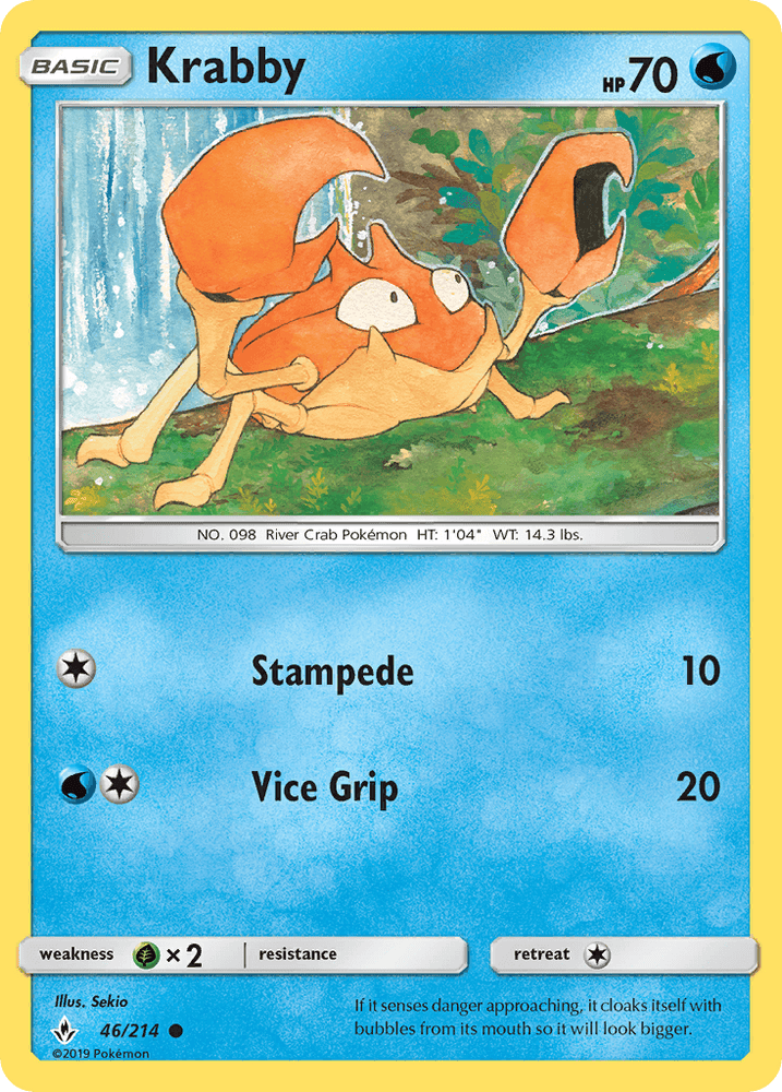 Krabby (46/214) [Sun & Moon: Unbroken Bonds] (Online Only)