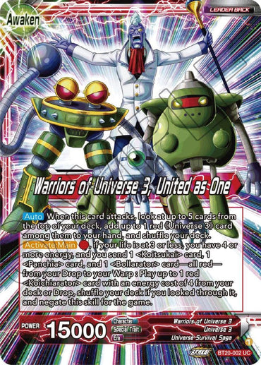 Paparoni // Warriors of Universe 3, United as One (BT20-002) [Power Absorbed] (ONLINE ORDER ONLY)
