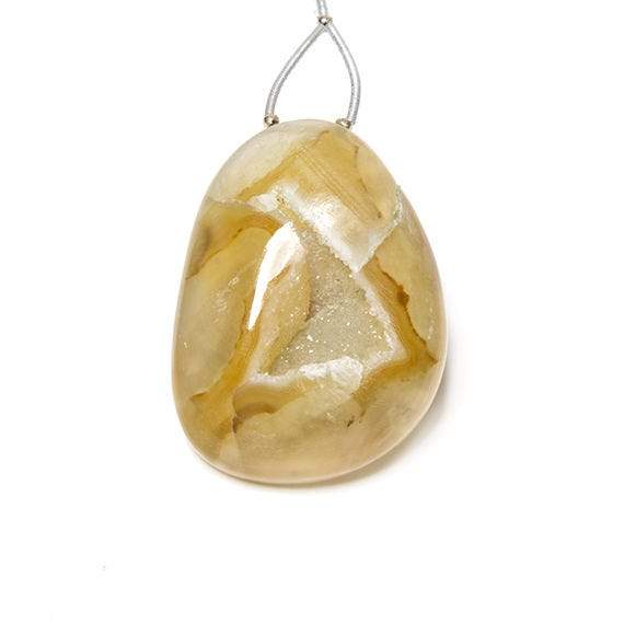 40x29mm Golden Swirl Agate Drusy Freeform Focal Bead 1 piece (ONLINE ORDER ONLY)