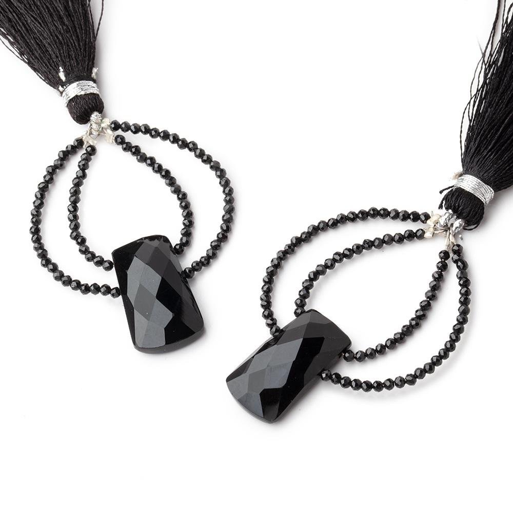 40x30mm Black Onyx Fancy Focal Beads Sold as a Set of 2 (ONLINE ORDER ONLY)