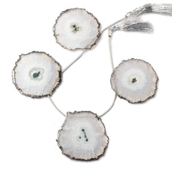 40x40-42x42mm Black Gold Leafed Solar Quartz Slices AAA Grade 4 pieces (ONLINE ORDER ONLY)