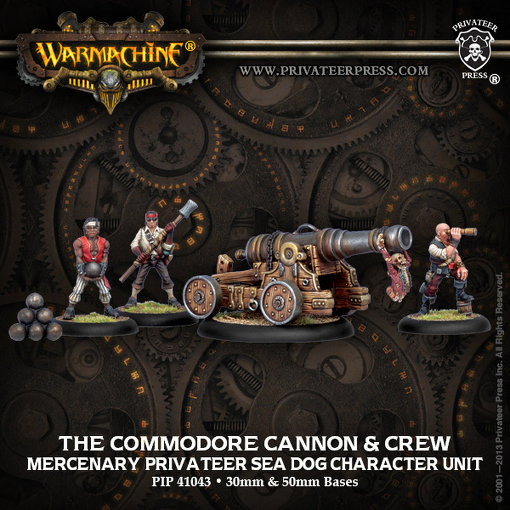 Warmachine: Mercenaries The Commodore Cannon & Crew (ONLINE ORDER ONLY)