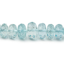 5-9mm Aquamarine Faceted Rondelle 16 inch 113 pieces AAA (ONLINE ORDER ONLY)