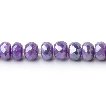 6mm Mystic Purple Moonstone 2mm Large Hole Faceted Rondelles 8 inch 48 Beads (ONLINE ORDER ONLY)