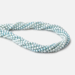 4x3mm Powder Blue Straight Drill Oval Pearl Beads 15 inch 96 pieces (ONLINE ORDER ONLY)
