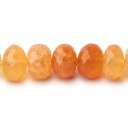 8mm Fire Opal Faceted Rondelle Beads 8 inch 28 pieces A (ONLINE ORDER ONLY)