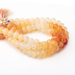 8mm Fire Opal Faceted Rondelle Beads 8 inch 28 pieces A (ONLINE ORDER ONLY)